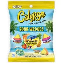 Calypso Sour Wedges Peg Lemonade Favorites Gummy 4.5 oz