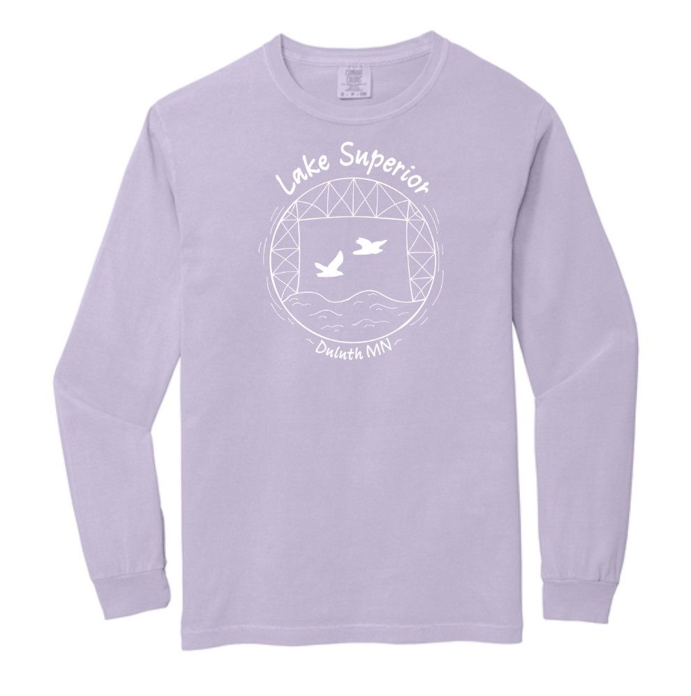 Lake Superior Lift Bridge Long Sleeve - Lavender