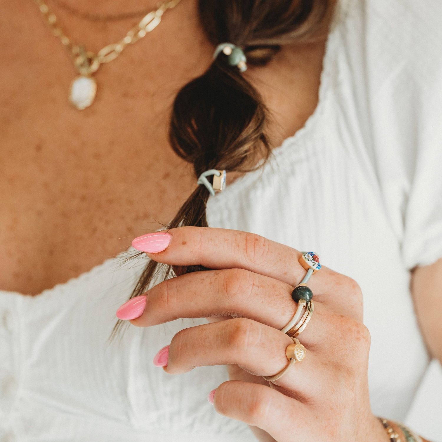 "Terra" Earth Tones Hair Tie Rings