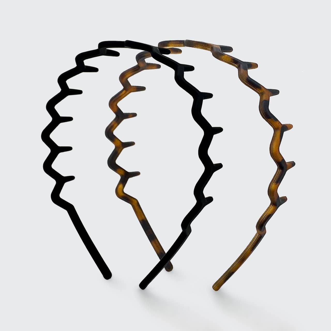 Zig Zag Headband 2pc - Black &amp; Tort