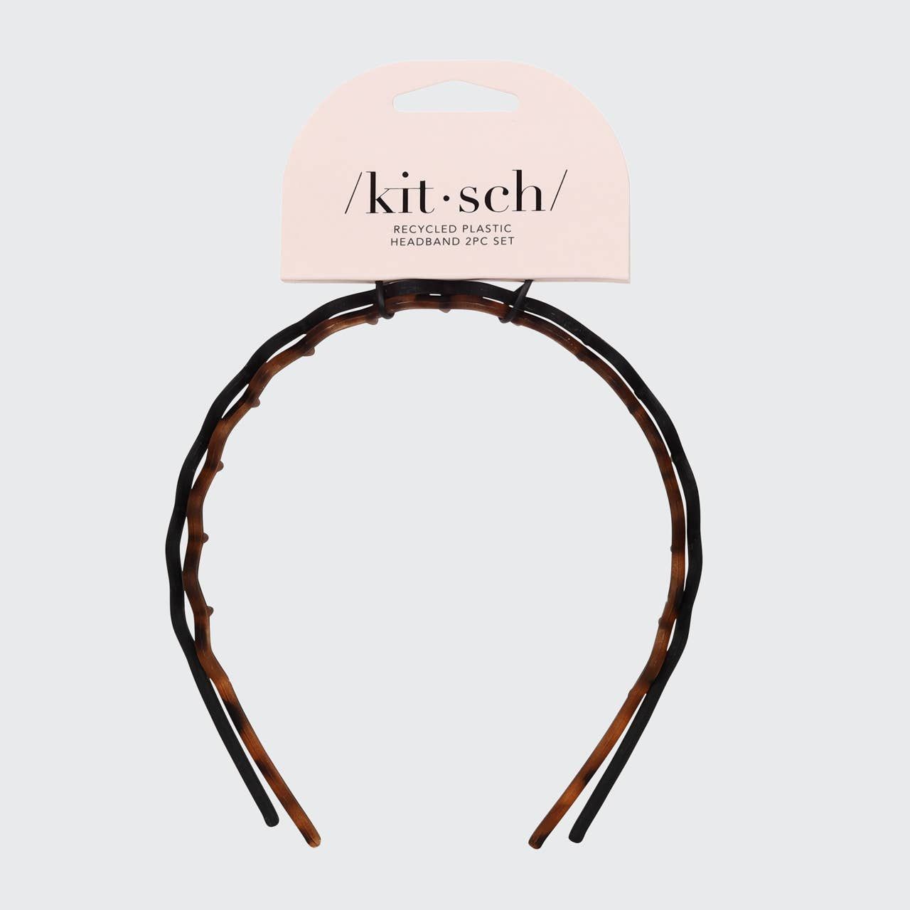 Zig Zag Headband 2pc - Black &amp; Tort