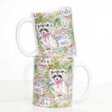 Coastal Raccoon Coffee Mug, Feral Raccoon Mug