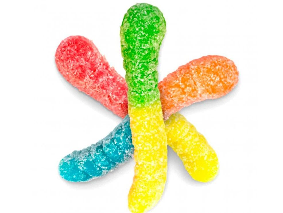 Sour Neon Gummi Worms | 12oz