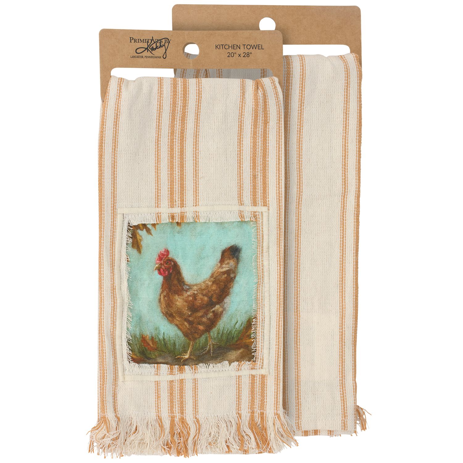 Fall Chicken Kitchen Towel | Primitives by Kathy