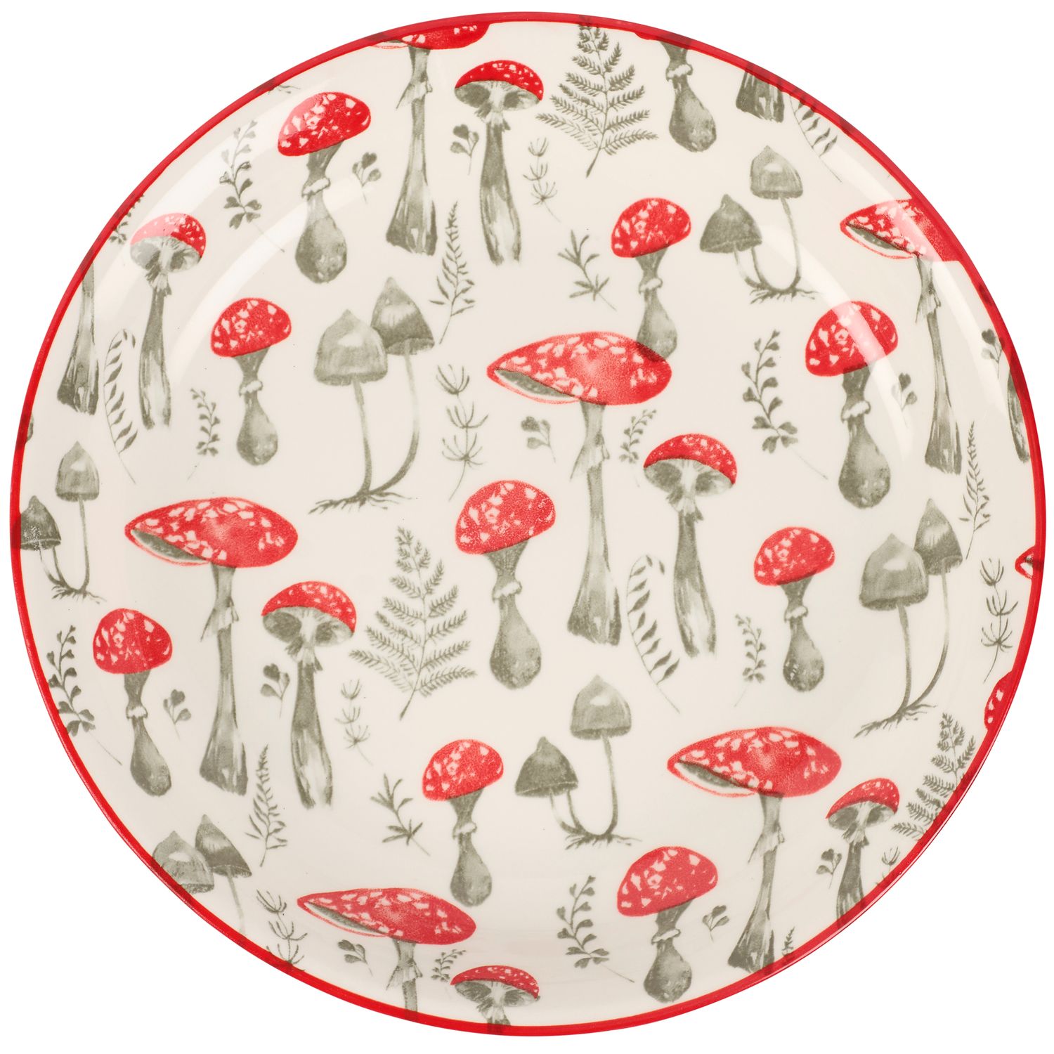 Red Mushroom Salad Plate | Primitives by Kathy