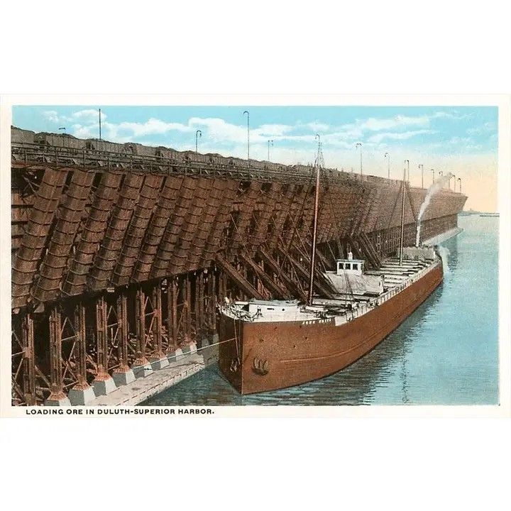 Art Print MN-154 Loading Ore, Duluth
