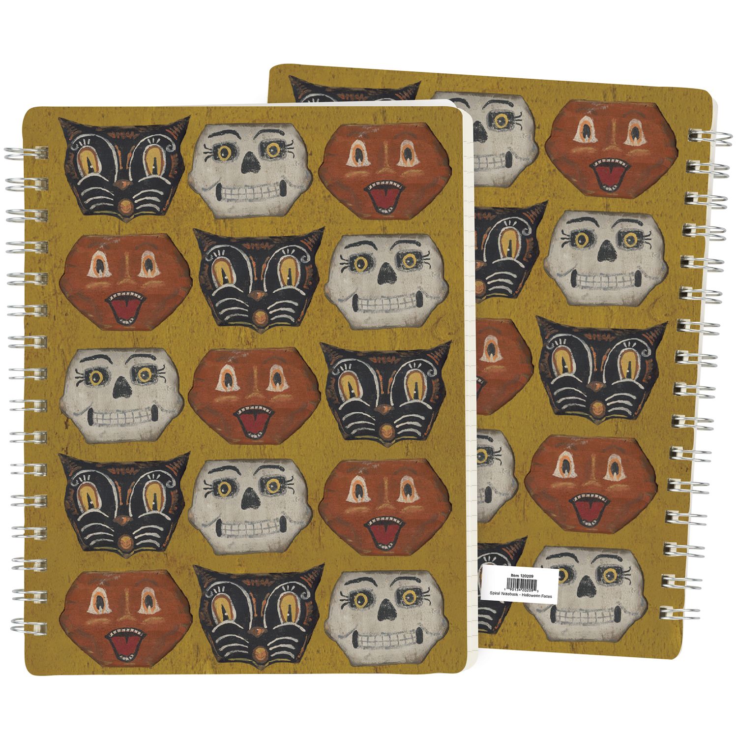 Halloween Faces Spiral Notebook | Primitives by Kathy