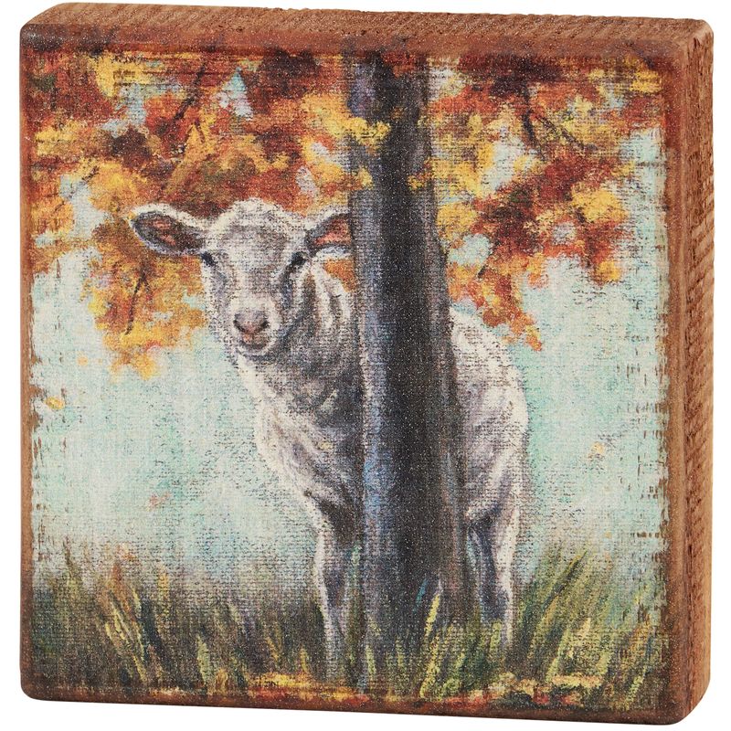 Fall Sheep Block Sign | Primitives by Kathy