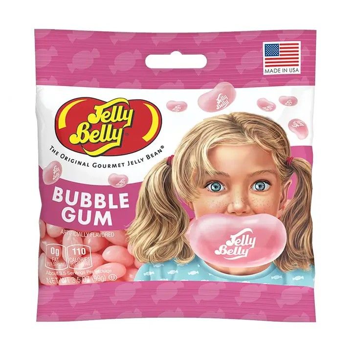 Jelly Belly Bubblegum Jelly Beans Candy Peg Bag