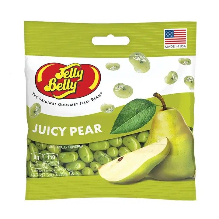 Jelly Belly Juicy Pear Jelly Beans Peg Bag