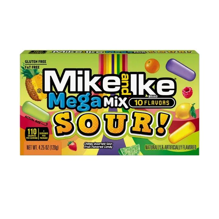 Mike &amp; Ike Mega Mix Sours 4.25oz Theater Box