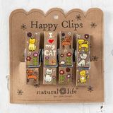 Happy Clips, Set of 4 - Heart My Cat