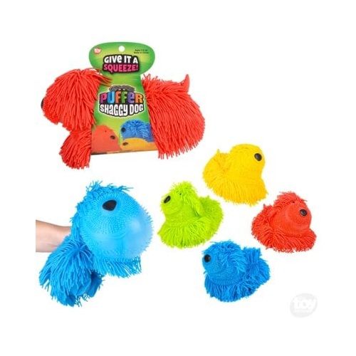 9" Shaggy Puffer Dog