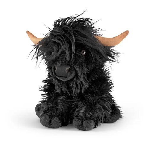 Living Nature Black Highland Cow Plush Stuffed Animal Toy