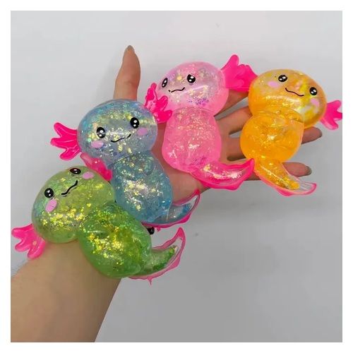 Glitter Axolotl Squishy - Sensory Toy