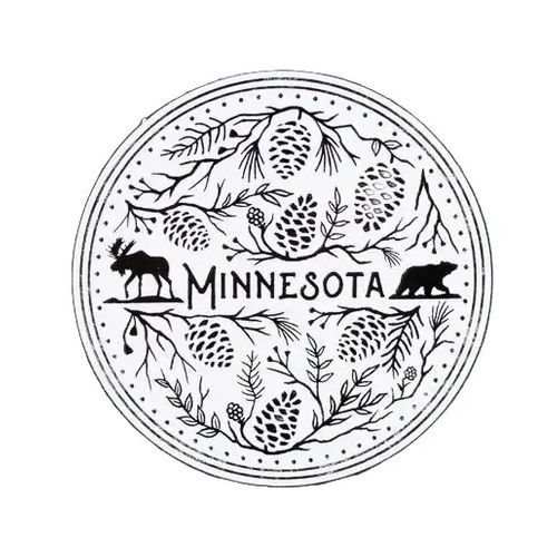 Minnesota State Shape Foil Magnet
