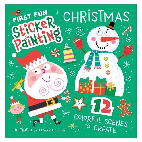 First Fun Sticker Painting Christmas - 12 Scenes to Create