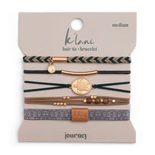 "Journey" Green Sea Turtle Hair Tie Bracelets - Medium