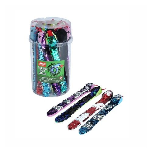 Snap Snakes Sequin Stuffed Animal 11"
