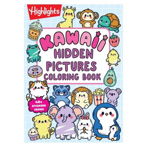 Kawaii Hidden Pictures Coloring Book