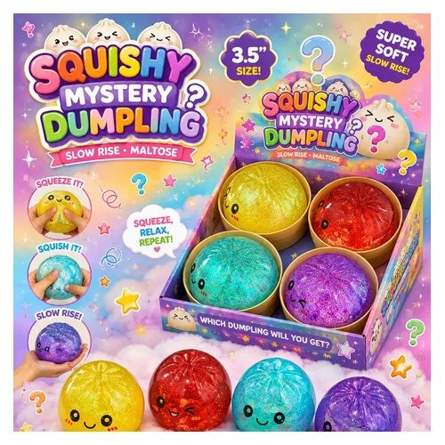 Maltose Squishy Rainbow Mystery Dumplings Glitter Slow Rise