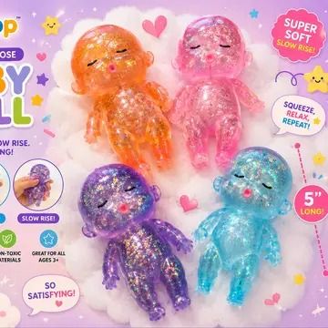 Glitter Natasha Squishy Baby Doll Slow Rise Maltose - 5''