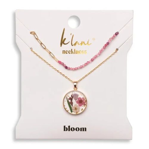 "Bloom" Pressed Flower Necklace Set