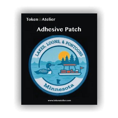Minnesota Lakes,Loons,Pontoons Adhesive Sublimation Patch