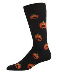 Mustache Pumpkin Men's Crew | Black | 10-13