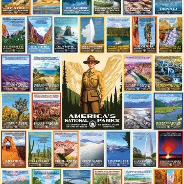 National Park Posters - 1000 Piece Jigsaw Puzzle