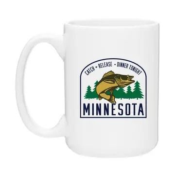 Ceramic Coffee Mug | MN Walleye Badge