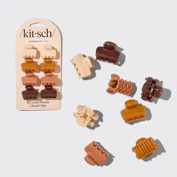 Recycled Plastic Mini Cloud Clips 8pc Set - Sedona