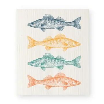 Swedish Dishcloth | Colorful Walleye