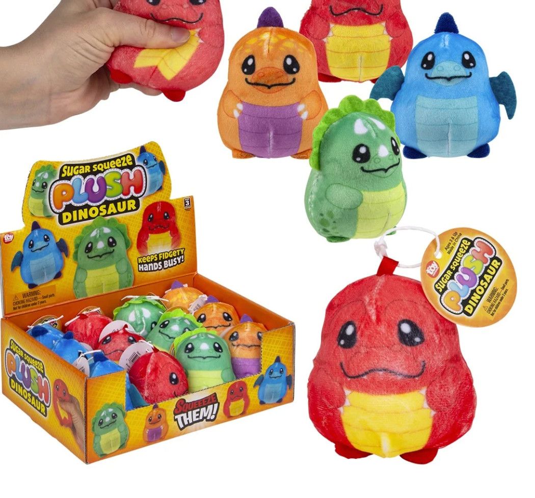 2.75" Sugar Squeeze Plush Dinosaur Assortment