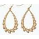 Earrings - Decorative Gold Teardrops