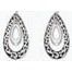 Earrings - Silver Scroll Teardrops