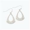 Earrings - Decorative Silver Drop