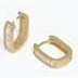 Earrings - Clear CZ Hoops in Gold