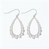 Earrings - Decorative Silver Teardrop