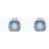 Earrings - Blue Crystal with Pearl