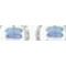 Earrings - Silver w Blue Sea Glass