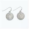 Earrings - Silver Hammered Circles