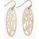 Earrings - Brushed Gold Leaf Cutout
