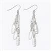 Earrings - Hammered + Open Silver