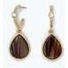 Earrings - Warm Brown Shades in Gold