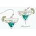 Earrings - Aqua Shell Cocktail w Lime