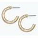 Earrings - Hammered Gold Hoops