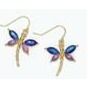 Earrings - Blue + Purple w Gold