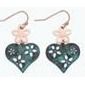 Earrings - Patina Hearts w Copper