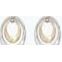 Earrings - Hammered TwoTone Drops - Oval